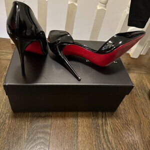 Christian Louboutin Iriza Black Patent Calf Leather Pump - Size 37